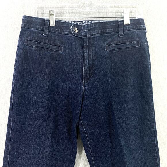 Bandolino Comfort Stretch Waistband Capri Cropped Denim Pants Jeans Women Sz 10 - Picture 3 of 11